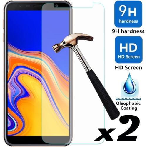 2pcs/lot Tempered Glass Screen Protector For Samsung Galaxy J4+ Explosion-proof Ultra Thin Front Film For Samsung Galaxy J4 Plus