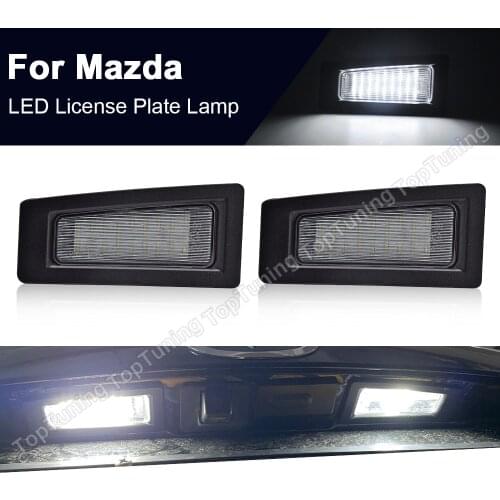 2X White Car Rear LED License Number Plate Light Lamp For Mazda 3 Gen3 Axela 2014 2015 2016 2017 2018 For Mazda CX-3 2016-UP