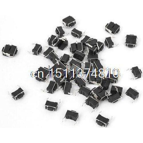 55Pcs Momentary PCB Pushbutton Tact Tactile Switch DIP 2 Pins 3mmx6mmx4.3mm