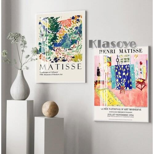 Matisse Abstract Watercolour Prints Retro Art Poster Gallery Exhibition Canvas Painting Wall Picture High Quality Home Decor
