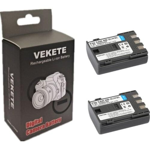 2pcs/lot NB-2L NB2L NB-2LH NB 2LH NB2LH Digital Camera Battery For Canon Rebel XT XTi 350D 400D G9 G7 S80 S70S30 L10