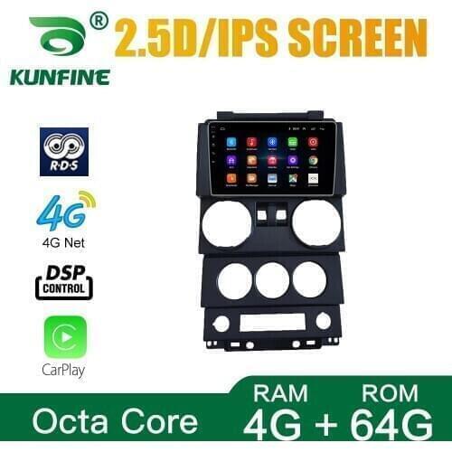 Car Radio For Jeep Wrangler 2008-2010 2 Door Octa Core Android 10.0 Car DVD GPS Navigation Player Deckless Car Stereo Headuint