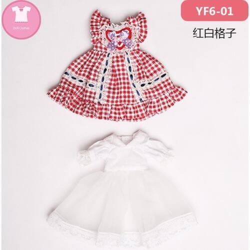 BJD SD Doll Clothes 1/6 Little Fresh Style Plaid Skirt For Girl Body YF6-01 Doll Accessories