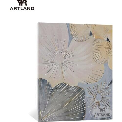 Big sizes flowers Handmade oil painting on canvas line flowers wall art home decoration picture for living room Entrance unframe