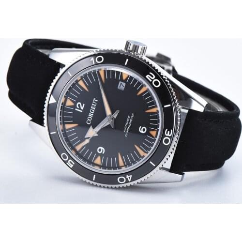 CORGEUT Fashion Luxury Sports Automatic Mechanical Watch Sapphire Crystal MIYOTA Waterproof Black Male Clock Relogio Masculino