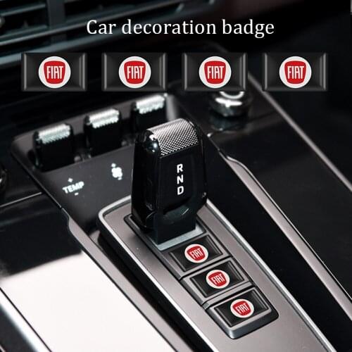 10Pcs 3D Car Styling Decorative Epoxy Resin Emblem Badge Sticker Decals for Fiat Panda Bravo Punto Linea Croma Auto Accessories