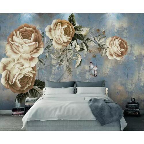 Custom photo wallpaper 3D mural wallpaper tropical rainforest retro flowers and birds background wall living room murals