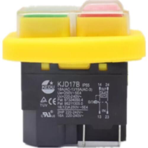 KJD17B Waterproof button switch 220V-240V 16A 4-pin power tool switch