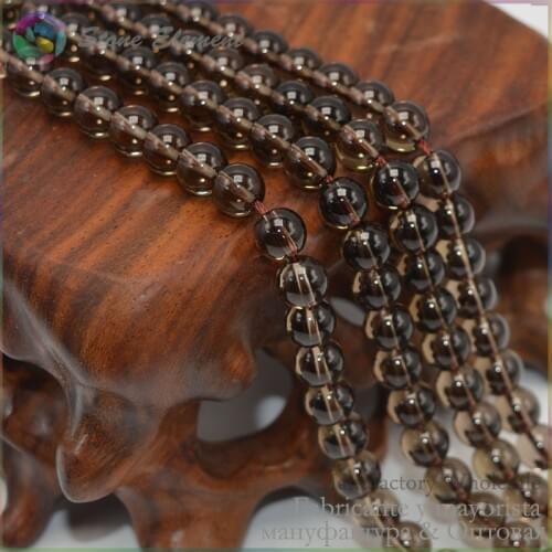 Grade A Quality Natural Smoky Quartz Loose Round Beads 6mm,8mm,10mm,12mm,14mm