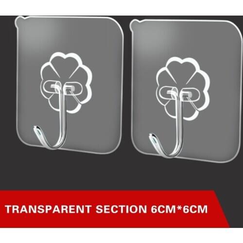 5PCS Wall Hooks Strong Transparent Suction Cup Sucker Hanger Kitchen Bathroom Multi Use Adhesive Hook Door Traceless Organizer