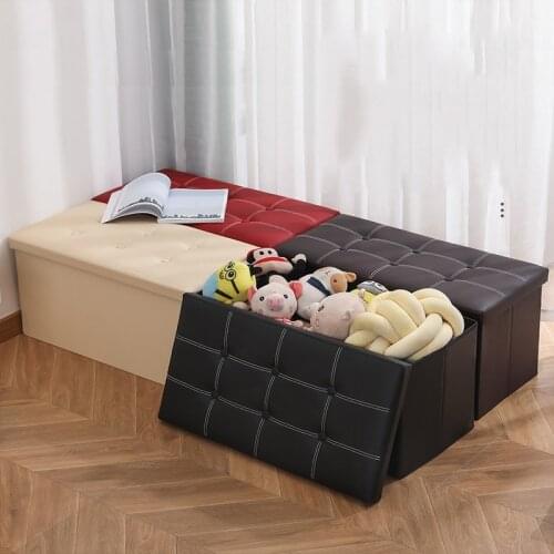 Multifunctional Household Storage Stool Fashion Chair Living Room Ottoman Padded Stools Home Furniture Solid Color Sofa Chair