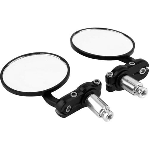 Motorcycle Round 7/8" Handle Bar End Foldable Rear View Side Mirrors Motorbike For Suzuki for for