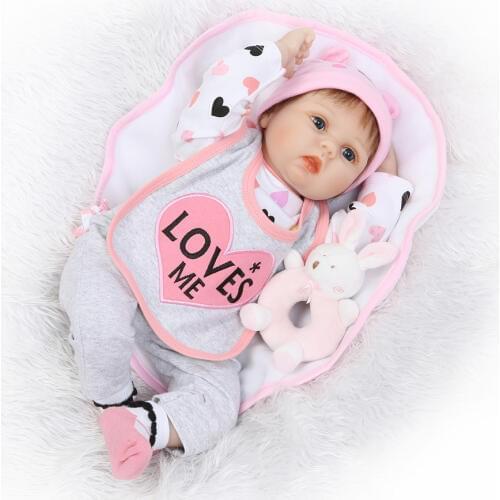 Bebes reborn soft silicone baby dolls 55cm NPK girl reborn babies newborn baby size real ture looking best children gift toys