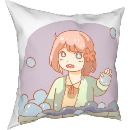 New cartoon style girl printing pillow case cartoon girl linen pillow case home decoration pillow case