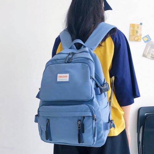 New Insert buckle Waterproof nylon Women Backpack High quality rope travel bag unisex Large capacity school bags for students