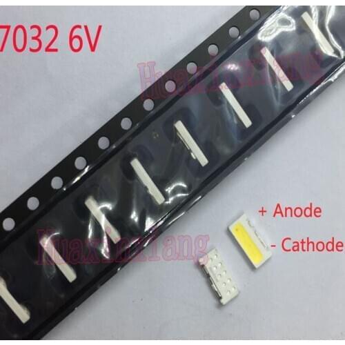 100PCS/Lot Original SMD LED 7032 6V 1W 160mA Cool White High Power For Lumens TV Backlight Application