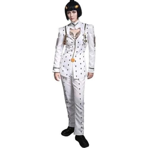 JoJos Bizarre Adventure Anime Golden Wind Bruno Buccellati Cosplay Women Men Bucciarati Lace Suit Halloween Costumes Wig