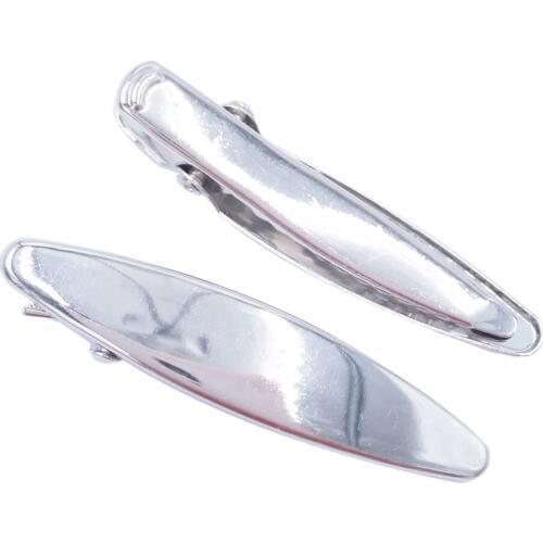 Silver Plated 100piece 11x50mm Hair Clips Hairgrips accessories Duckbill Clip Jewelry Findings Wholesale HCF14