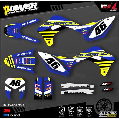 PowerZone Custom Team Graphics Decals 3M Stickers Kit For SHERCO Sticker 2017 2018 2019 2020 SE SEF 005