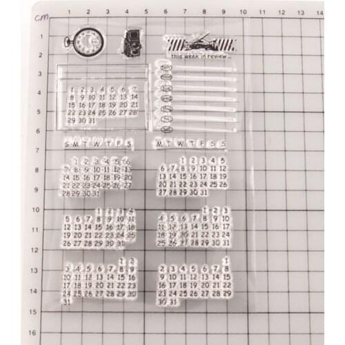 Reunion Calendar Clear Stamps DIY Scrapbooking Craft Supplies Silicon Seal Custom Card Photo Album Ink Pad Stamping