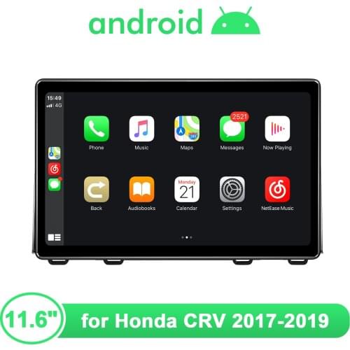 JOYING 11.6"Autoradio 1Din Android 10 Car Audio Radio Stereo Head Unit For Honda CRV CR-V 2017 2019Android Auto Carplay DVR 4G