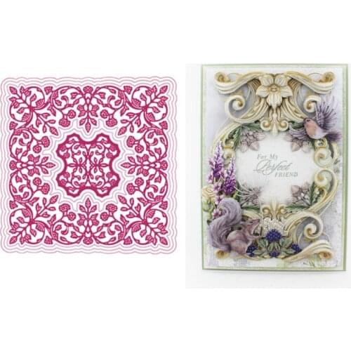 Elderberry Frame Metal Cutting Dies Scrapbook Diary Decoration Stencil Embossing Template DIY Greeting Card Maker Albums 2021