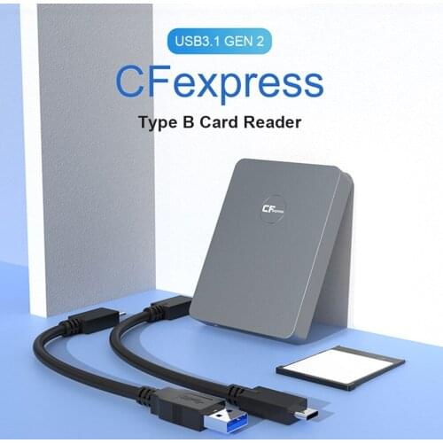 Rocketek CR316 USB3.1 Gen 2 10Gbps CFexpress Type B Reader Portable Aluminum Alloy Type C Memory Card Adapter