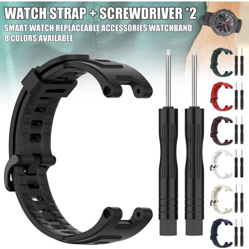 Silicone Strap for Amazfit T-REX Smart Watch Replaceable Accessories Watchband ND998