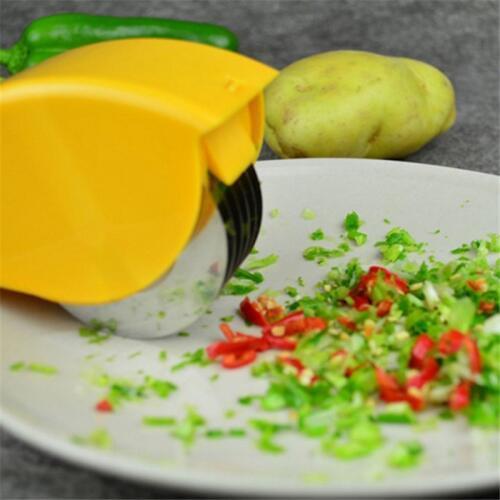 Herb Rolling Roll Rollers Mincer Manual Hand Scallion Cutter Slicers 6 Stainless Steel Blade Kitchen Vegetable Chop