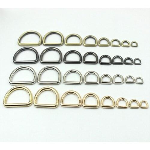 Welded d ring closed dee rings alloy round d ring for sewing parts Dog Collar Connect Metal Buckle