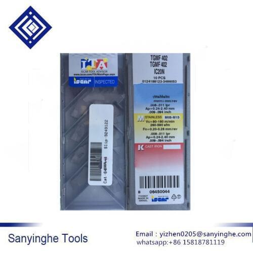TGMF402 IC20N ISCAR cnc carbide turning inserts cnc blade cutting tool (10pcs /lots