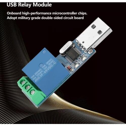 USB Relay Module MCU PC USB Smart Control Switch Jog Self-Locking Serial Port Intelligent Control Relay Module