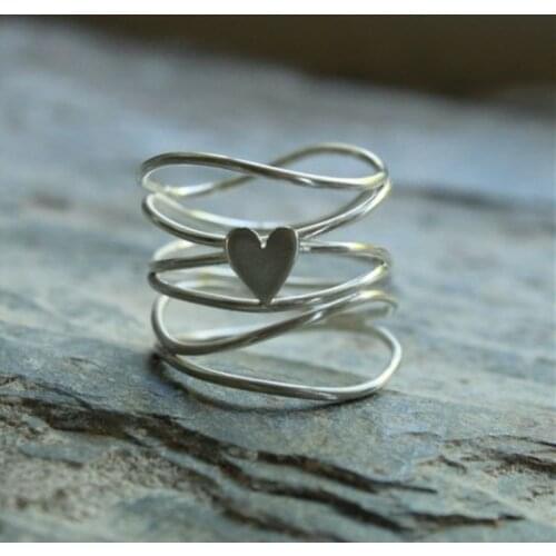 Personality Womens Winding Distortion Love Fashion Creativity Rings Bridal Engagement Wedding Banquet Party High Jewelry