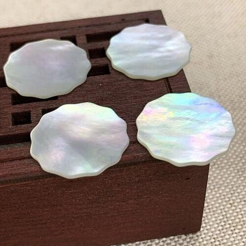 100pcs/lot 18mm Natural Mother of Pearl shell for DIY Jewelry Sun flower MOP Pearl shell for necklace