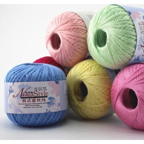 200g/lot High Quality Lace line crochet cotton line crochet line crochet yarn baby wool cotton line Eco-Friendly