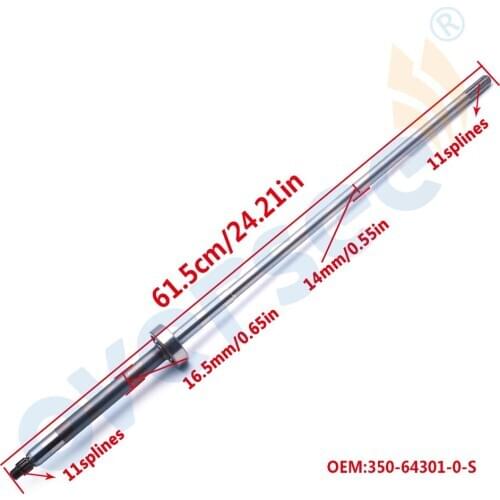 350-64301 Short Driver Shaft For Tohasu Outboard Motor 2T 9.9HP 18HP 15HP ; 350-64301-0