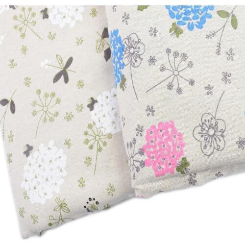 50*150cm Printed Cotton Linen Fabric For Patchwork Quilting Sewing DIY Sofa Table Cloth Furniture Cover Cushion Fabric#3440