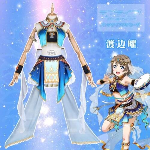 Anime LoveLive!Sunshine!! Aqours Watanabe You Dancer Awaken SJ Uniform Dress Cosplay Costume Halloween Suit For Women Outfit New