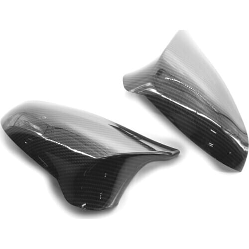 Car Accessories 2PCS Side Mirror Cover Caps Glossy Black or Carbon Fiber Replacement for BMW F80 M3 F82 M4 2015-2020