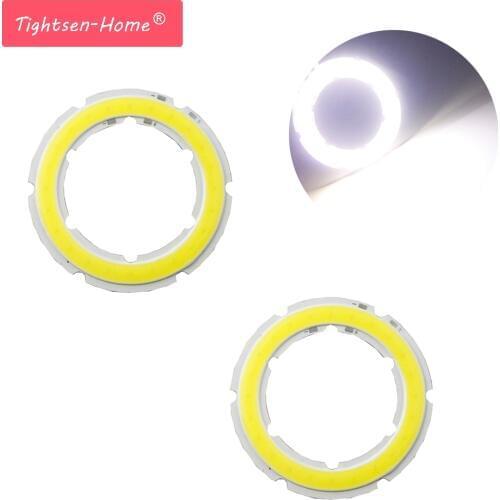 2pcs/Pair 45MM Fog lights Angel Eyes DC 12V-14V Auto Halo Rings Angel Eye COB Headlight Motorcycle accessories Decor