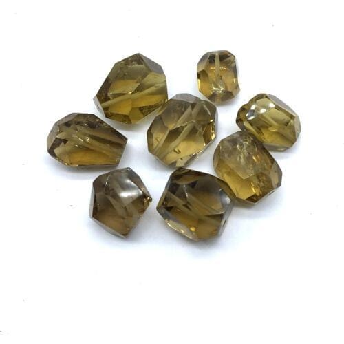 Natural Stone Beads Irregular Smoky Crystal Lemon Color Cut Bead 10-18 mmFaceted Beads DIY Making Jewelry Supplies