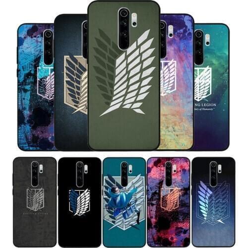 Anime attack on Titan black Phone Case For Xiaomi Redmi note 9 8 7 6 5 4 Pro S for redmi 4A 4X 5 Plus 5A 7A Cover