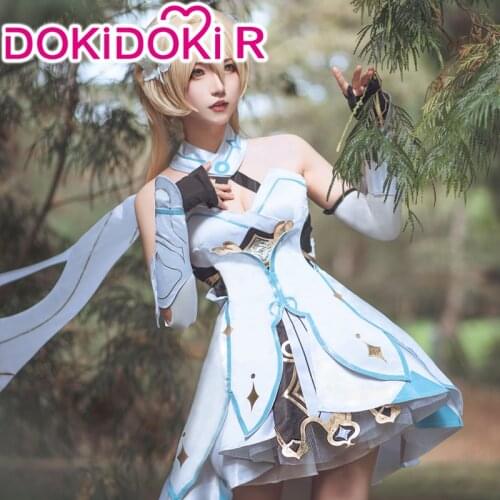 DokiDoki-R Game Genshin Impact Original Version Cosplay Halloween Cosplay Genshin Impact Traveler Lumine Cosplay