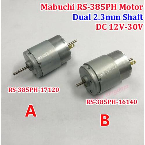 MABUCHI RS-385PH-17120/16140 Dual Shaft Electric Motor DC 12V 18V 24V 30V High Speed High Torque Dual axis Motor