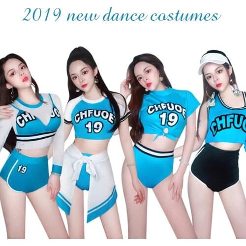 Jazz Dance Costumes Women Blue Cheerleading Sexy Outfits For Woman Nightclub Singer Dj Ds Rave Clothes Hiphop Stage Wear DT981