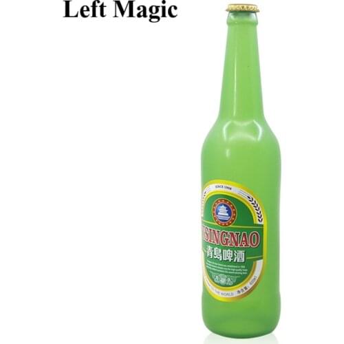 Vanishing Beer Bottle Magic Tricks Green Wine Bottle Stage Magic Props Mentalism Illusion Magician Accessary Gimmick Comedy