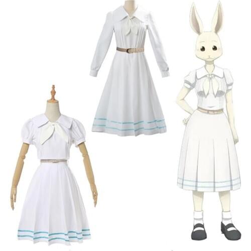 BEASTARS Cherryton Academy Garden Club White Dwarf Rabbit Haru School Uniform Dress Anime Manga Cosplay Costume