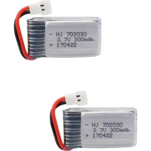 YUKALA 2pcs/lot Super quality 3.7V 300mAh lithium polymer battery H1306 U816 U830 F180 aircraft