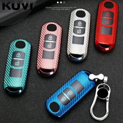 Fashion Car key case full cover protect For Mazda 2356 Demio CX-3 CX-4 CX-5 CX-7 CX8 CX-9 MX5 Axela Atenza 2015-2019 Keychain