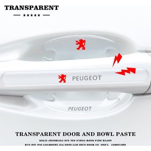 Car Door Scratches Resistant Cover Body Sticker Handle Protection Film Exterior Accessories For Peugeot 107 108 206 207 301 308